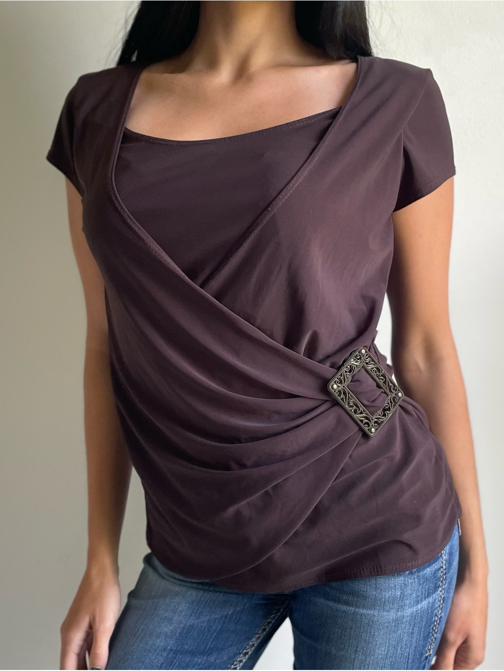 Jason Maxwell Draped Wrap Top
